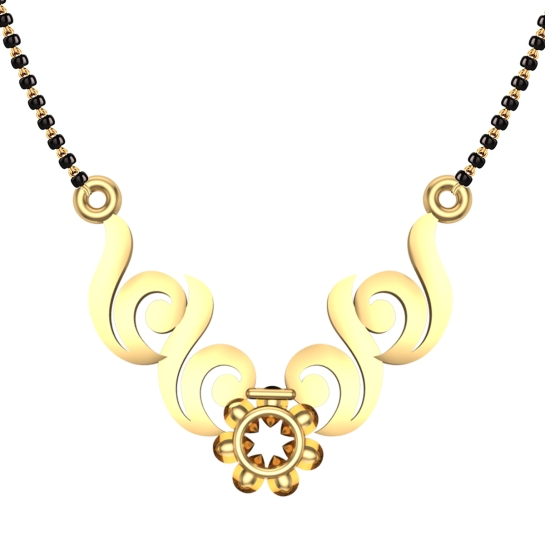 Aahana 18kt Yellow Mangalsutra Designs in Gold