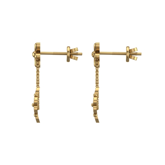 Adina Gold Earrings Design for daily use 