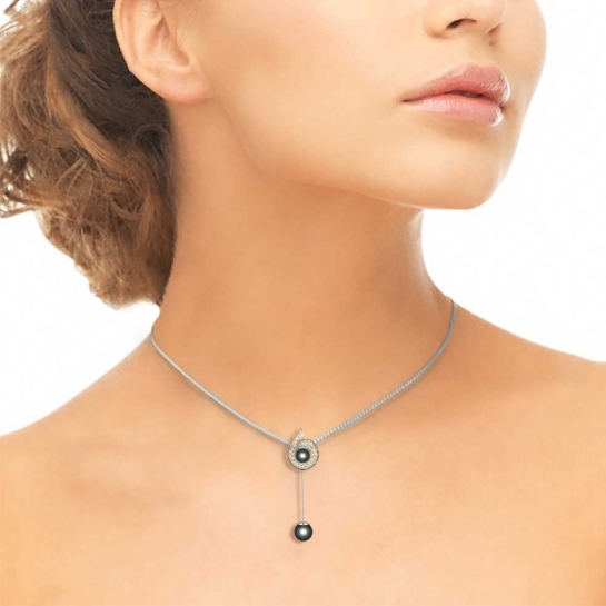 Agata Gold Tahitian Pearl Pendant Designs For Female