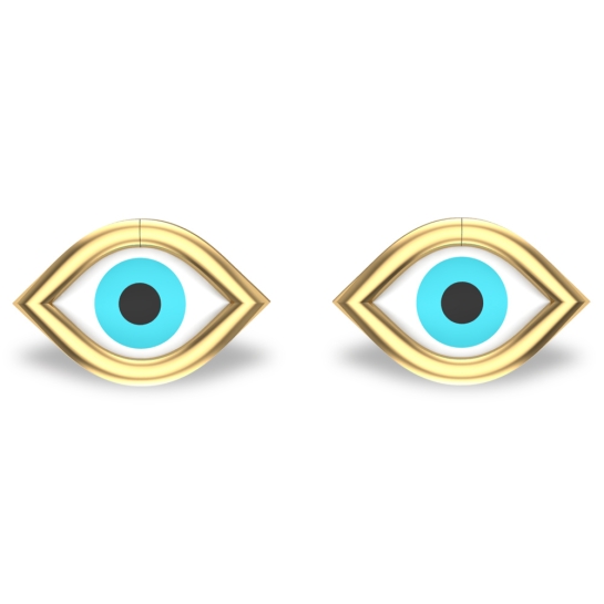 Akshita Rose Gold Evil Stud Earrings Design For daily use