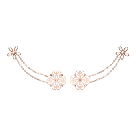 Adina Gold Earrings Design for daily use 