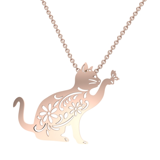 Avivah Cat Gold Pendant Designs For Female