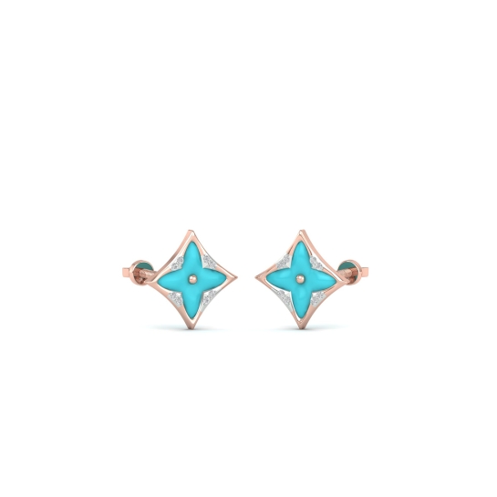 Aarika Turquoise Star Earrings
