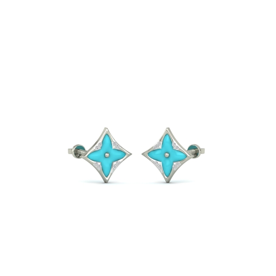 Aarika Turquoise Star Earrings
