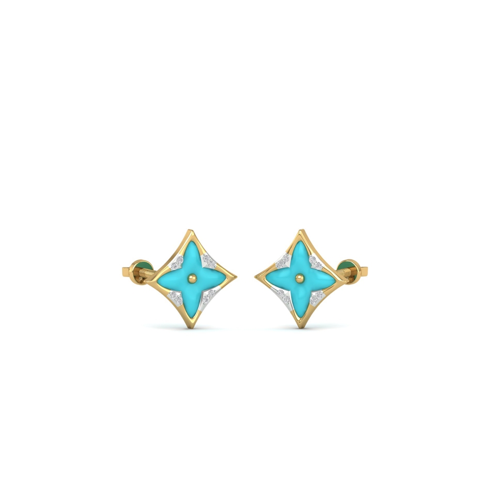 Aarika Turquoise Star Earrings