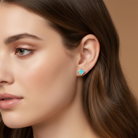 Aarika Turquoise Star Earrings