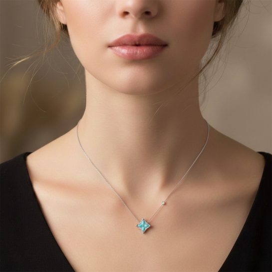 Aarika Turquoise Star Pendant