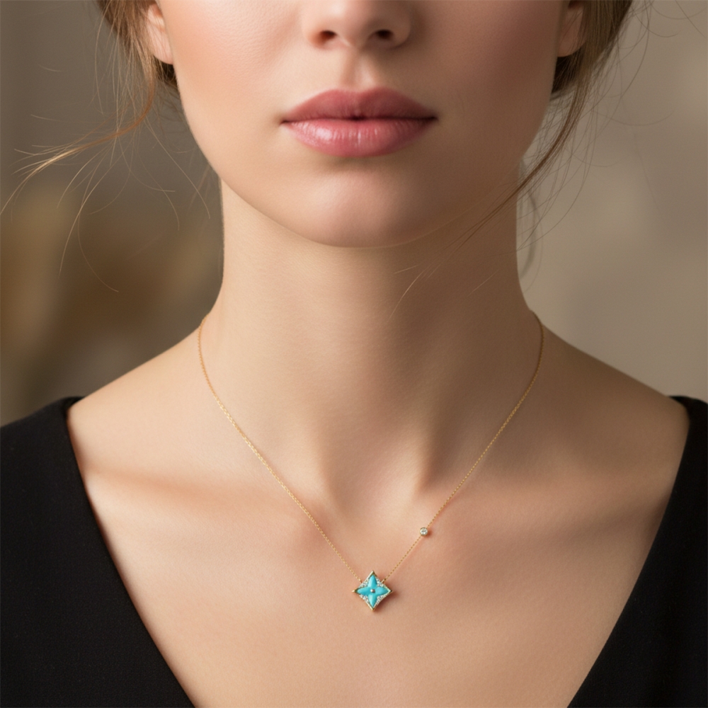 Aarika Turquoise Star Pendant