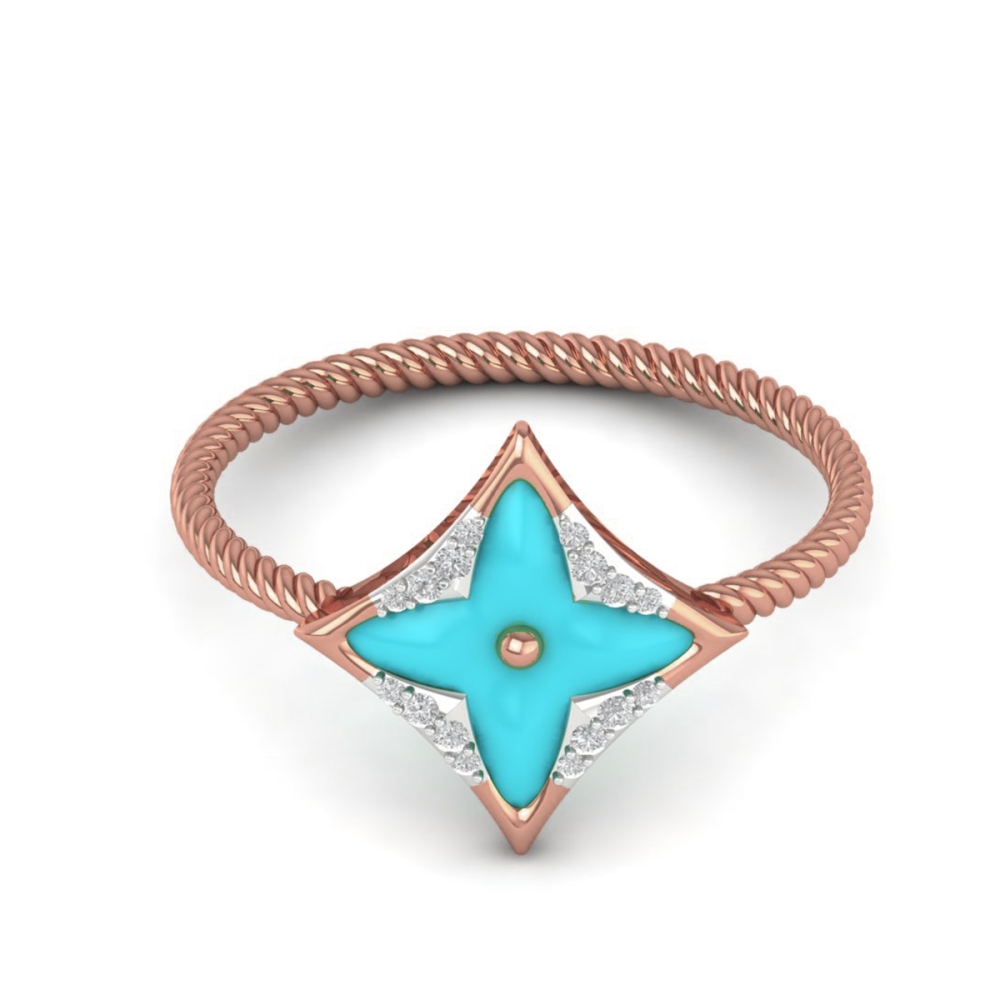 Aarika Turquoise Star Ring