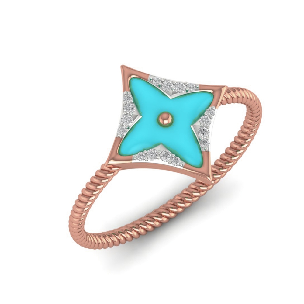 Aarika Turquoise Star Ring