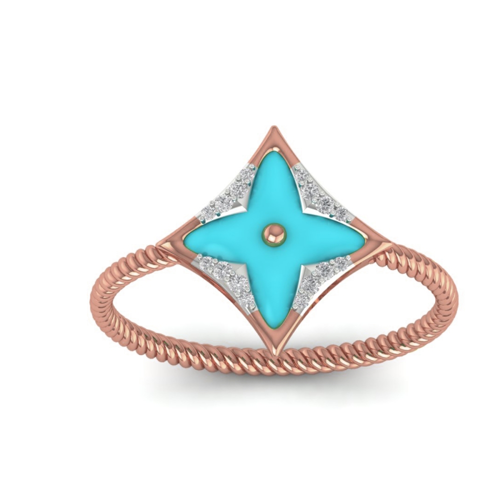 Aarika Turquoise Star Ring