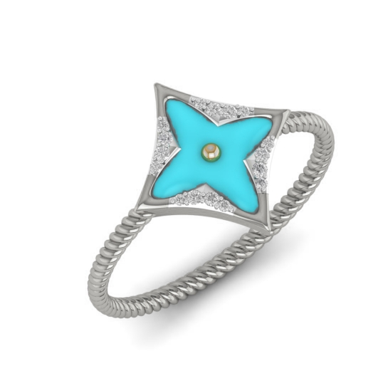 Aarika Turquoise Star Ring