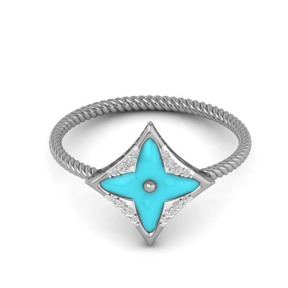 Aarika Turquoise Star Ring