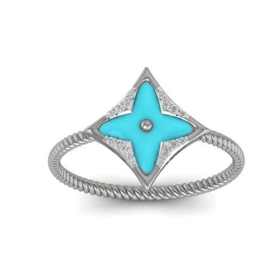 Aarika Turquoise Star Ring