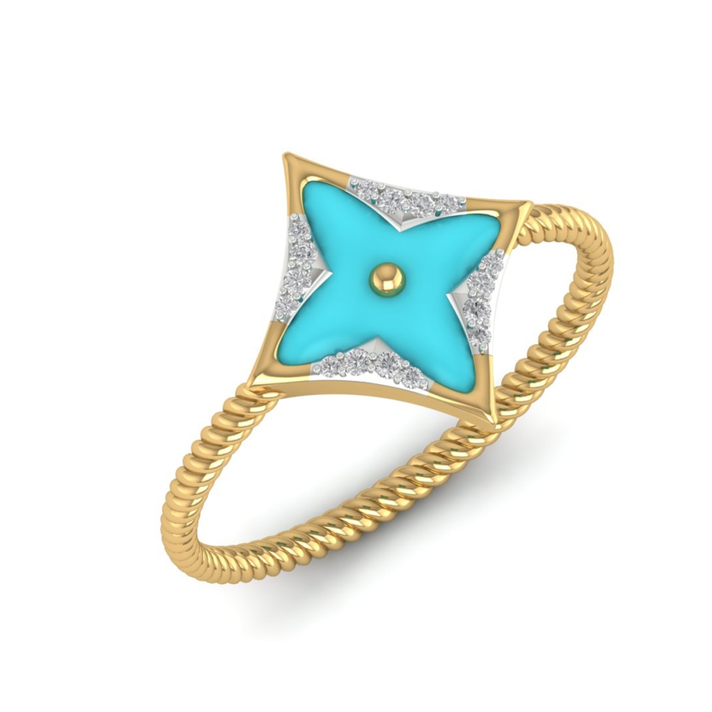 Aarika Turquoise Star Ring