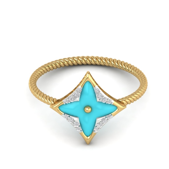 Aarika Turquoise Star Ring