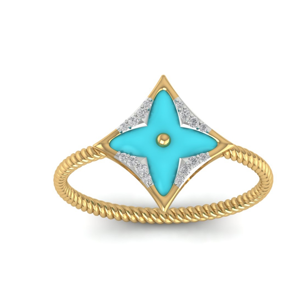 Aarika Turquoise Star Ring