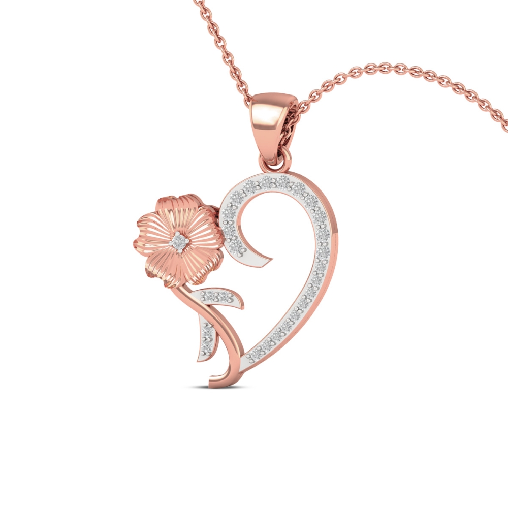 Aarohi Floral Diamond Pendant