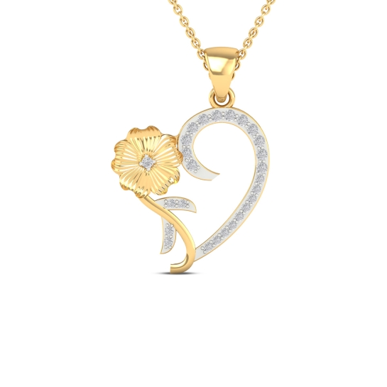 Aarohi Floral Diamond Pendant