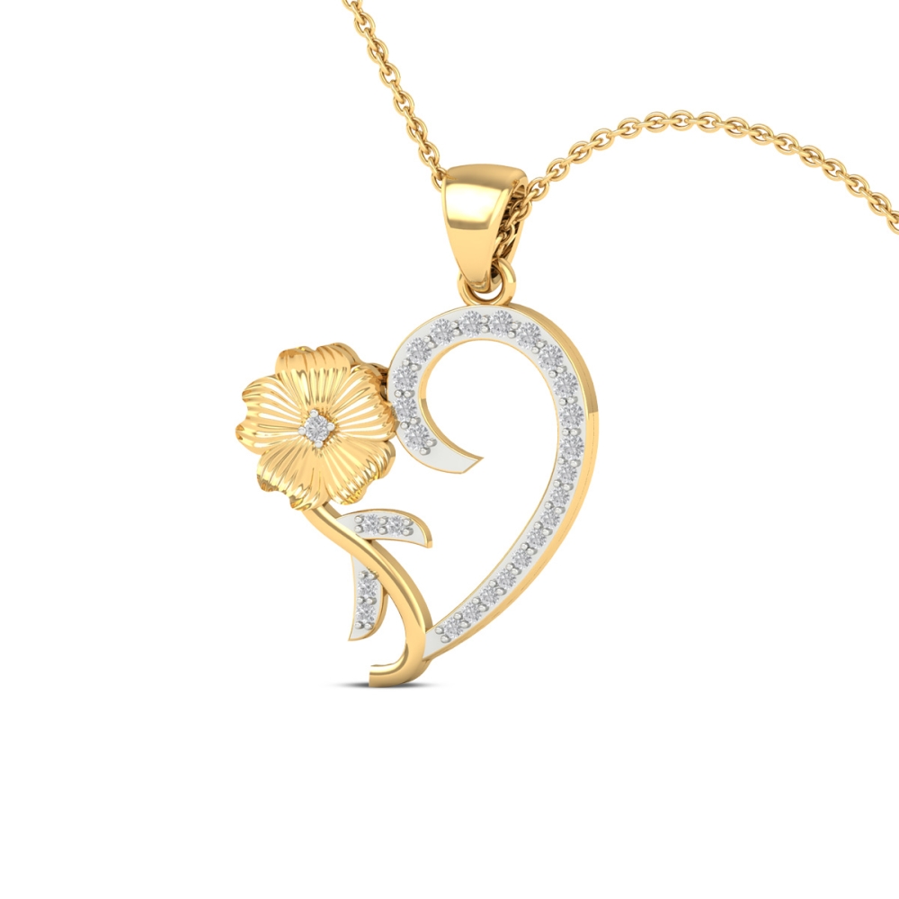 Aarohi Floral Diamond Pendant