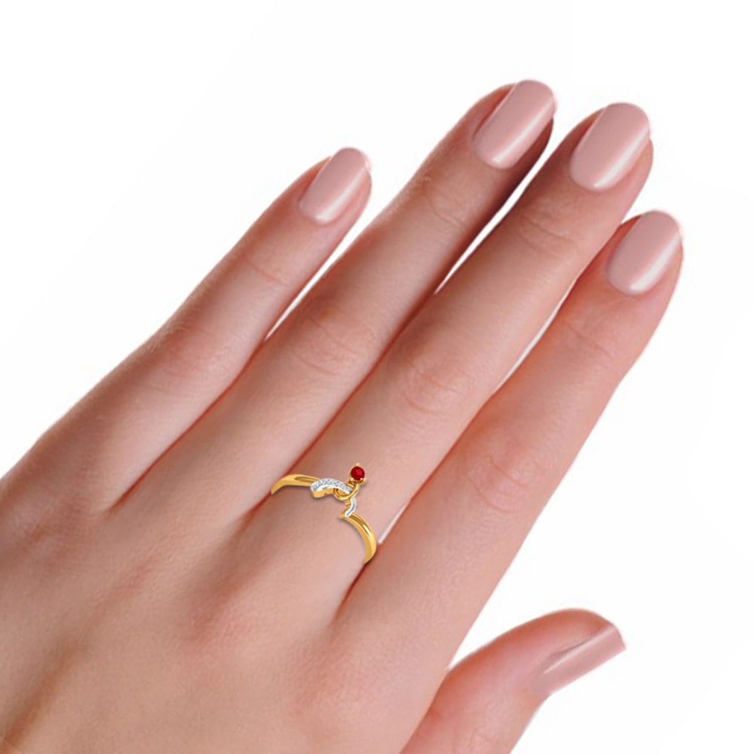 Buy Christina Rose Gold Diamond Ring 18 KT rose gold (5.594 gm). | Online  By Giriraj Jewellers