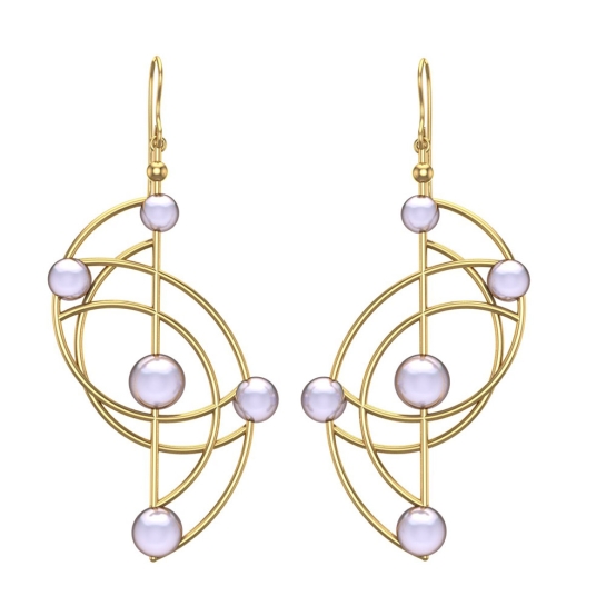 Kenzie Pearl Gold Drop Earrings Design for daily use