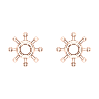 Akansha Gold Stud Earrings Design for daily use