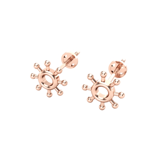 Akansha Gold Stud Earrings Design for daily use