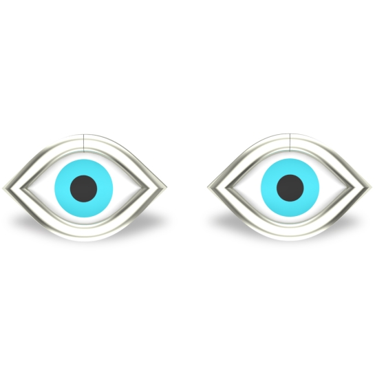 Akshita Yellow Gold Evil Eye Studs Earrings For Women