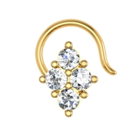 Macy Yellow Gold Diamond Nosepin Wire