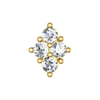 Alora Yellow Gold Diamond Nosepin Screw