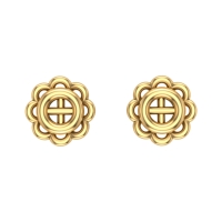 Amisha Gold Stud Earrings Design for daily use