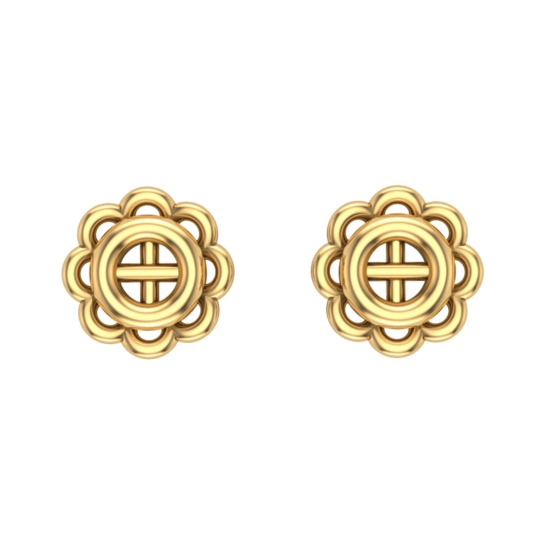 Amisha Gold Stud Earrings Design for daily use