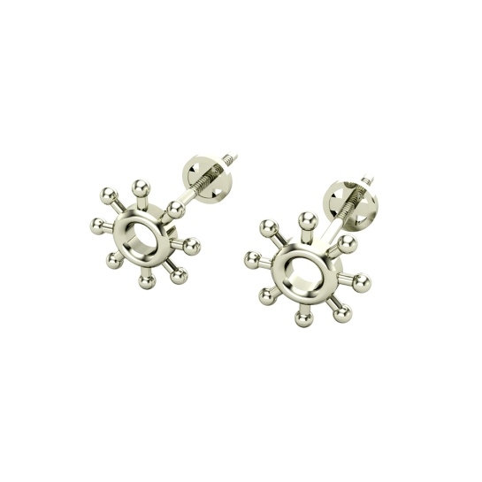 Amita Gold Stud Earrings Design for daily use 