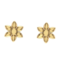 Amrita Gold Stud Earrings Design for daily use 