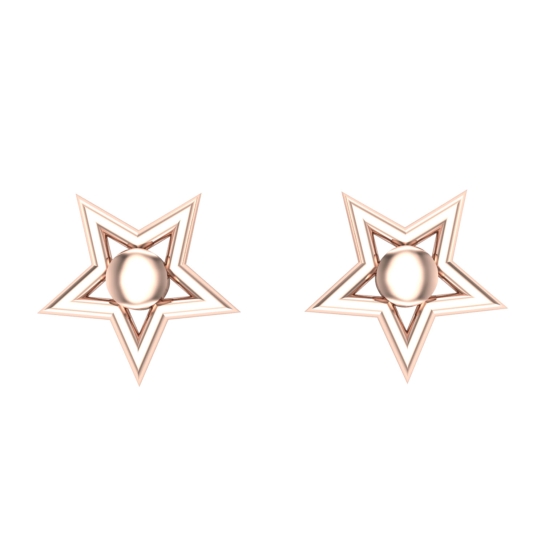 Anandi Gold Stud Earrings Design for daily use 