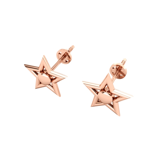 Anandi Gold Stud Earrings Design for daily use 