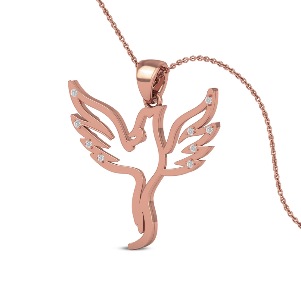 Angel Wings Diamond Pendant