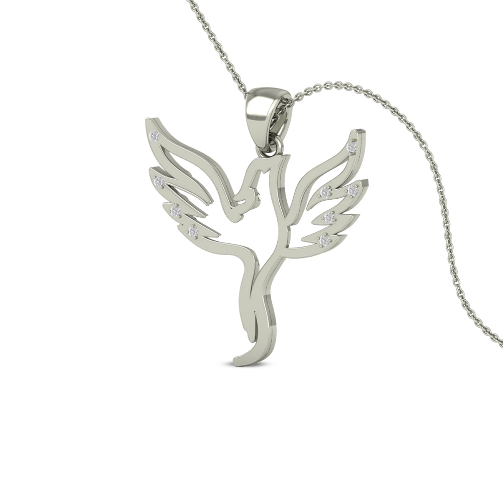 Angel Wings Diamond Pendant