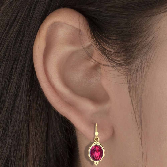 Ara Ruby Drop Earrings