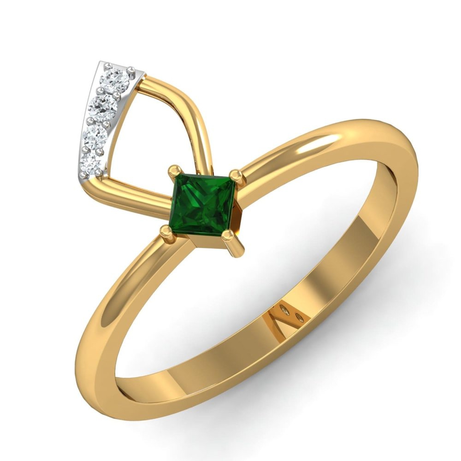 Buy Emerald Stone Gold Rings Online - Gold Ring Collections | Jos Alukkas  Online