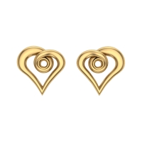 Aria Gold Studs Earrings Design for daily use