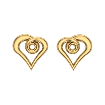 Aria Gold Studs Earrings Design for daily use 