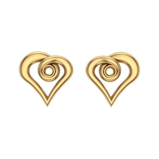Aria Gold Studs Earrings Design for daily use 