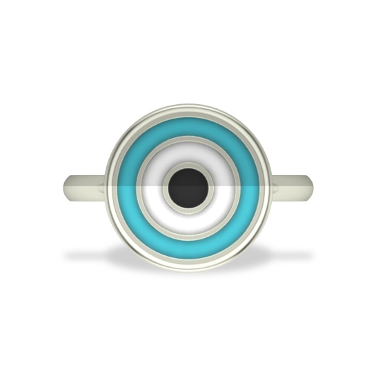 Ariel Gold Enamel Evil Eye Ring