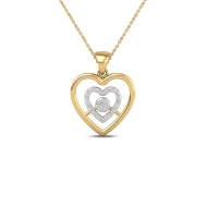 18K/14K Heart of Hearts Pendant For Women