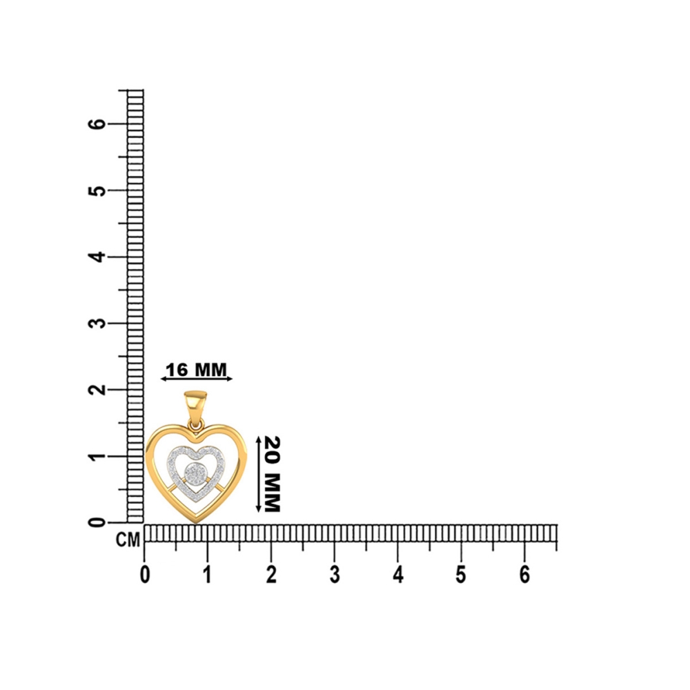 18K/14K Heart of Hearts Pendant For Women