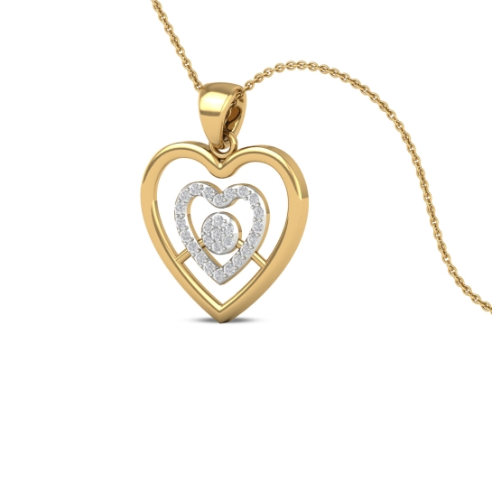 18K/14K Heart of Hearts Pendant For Women