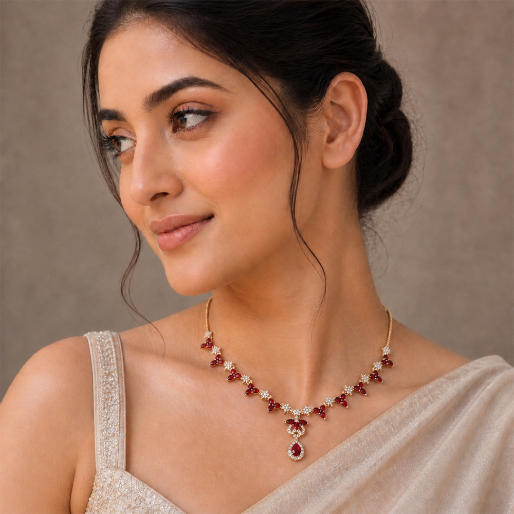 Ruby Royale Necklace Set