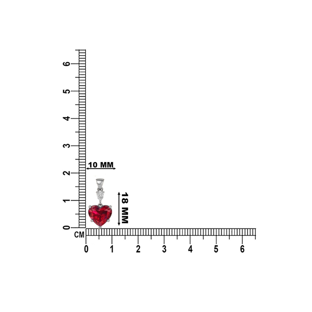 18k/14k Simulated Diamond Heart Pendant for Women 